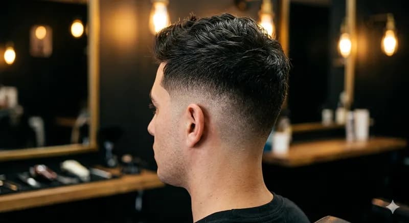 Resultado de corte fresco — fade limpo com linhas definidas